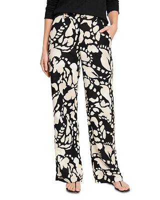 Petal Print Wide Leg Pants
