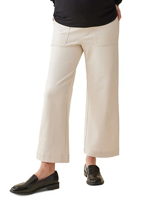 Wide Leg Ankle Maternity Pants