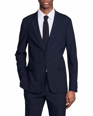 Unstructured Wool Suit Jacket