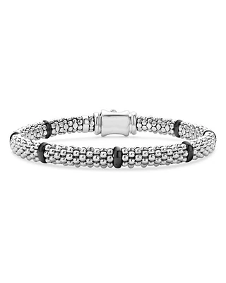 Ceramic & Sterling Silver Caviar Station Bracelet