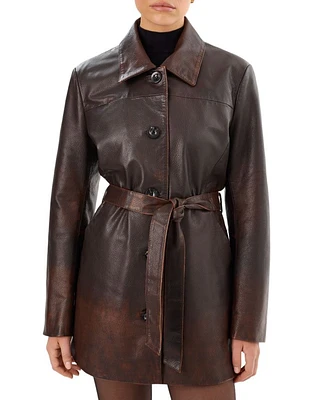 Marlowe Leather Coat