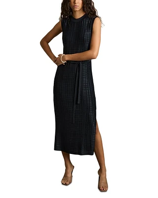Pleated Column Dress