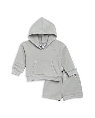 Boys' Striped Hoodie & Shorts Set - Baby