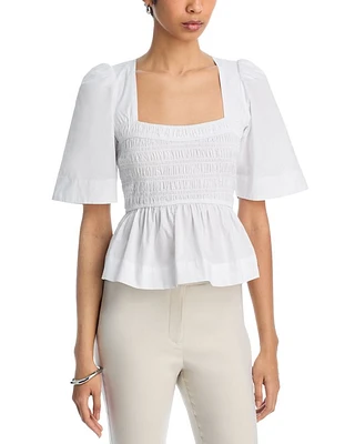 Orion Smocked Peplum Top