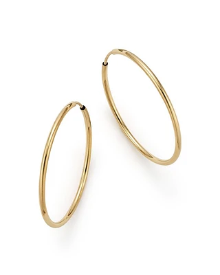 14K Gold Endless Hoop Earrings