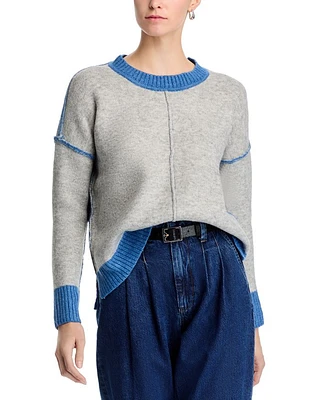 Contrast Rib Knit Sweater