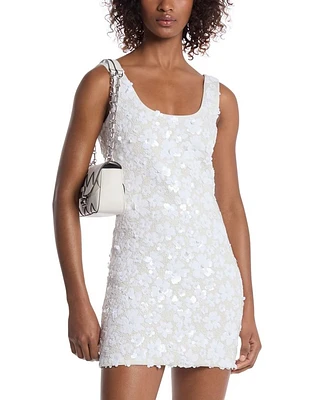Floral Sequin Tank Mini Dress