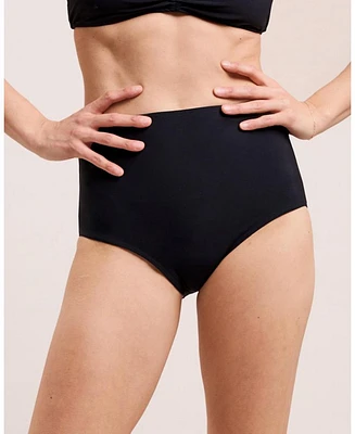 Nina Solid High Waist Bikini Bottom