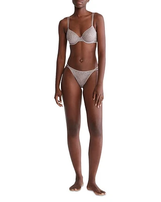 Sheer Marquisette Lace Lightly Lined Demi Bra