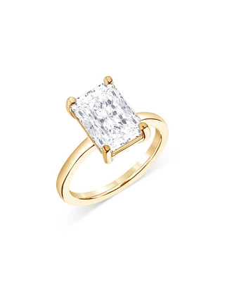Certified Lab Grown Radiant-Cut Diamond Engagement Ring 18K Gold