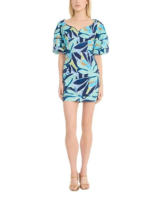 Puff Sleeve Mini Dress