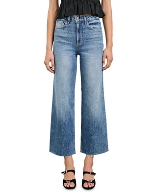 Getty High Rise Wide Leg Cropped Jeans Tradewind