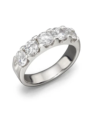 Certified Diamond 5 Stone Band 18K White Gold, 2 ct. t.w. - Exclusive