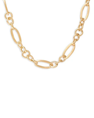 18K Yellow Gold Jaipur Link Polished Mixed Link Statement Necklace, 17.75"