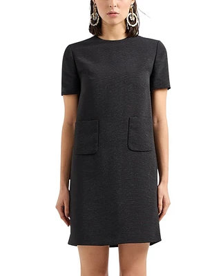 Crewneck Short Sleeve Tunic Dress