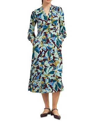 Lea Printed Midi Dress