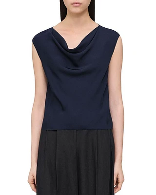 Silk Cowl Neck Blouse
