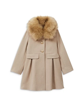 Girls' Nicole Faux Fur Trim Coat - Little Kid, Big Kid