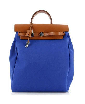 Herbag A Dos Zip Backpack Toile and Leather