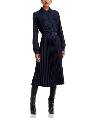 Pleated Midi Dress
