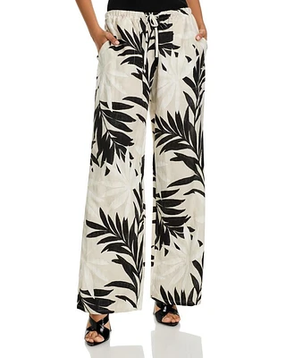 Palm Print Pants