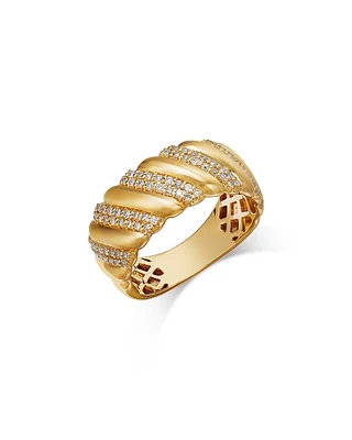 Diamond Pavé Band Ring in 14K Yellow Gold, 0.33 ct. t.w.
