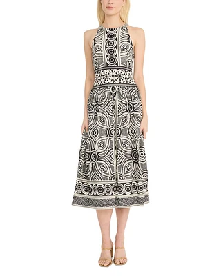 Border Print Dress
