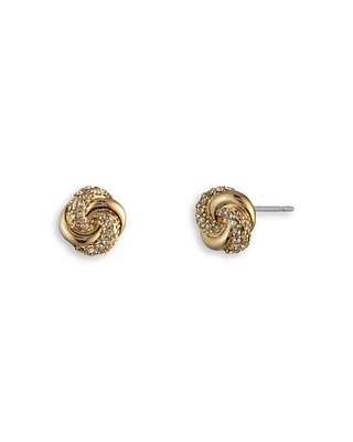 Pave Knot Stud Earrings
