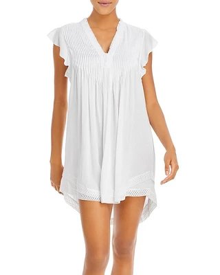 Sasha Pleated Mini Dress White