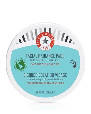 Facial Radiance Pads with Glycolic & Lactic Acids Exfoliating AHA