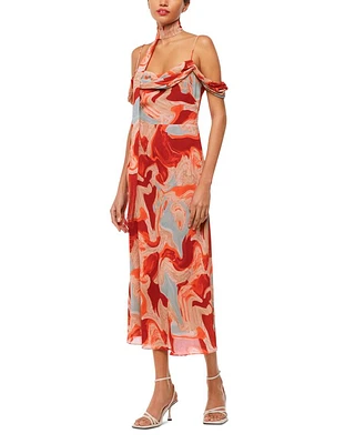 Marble Print Dress