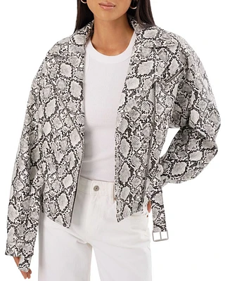 Shelia Faux Leather Biker Jacket