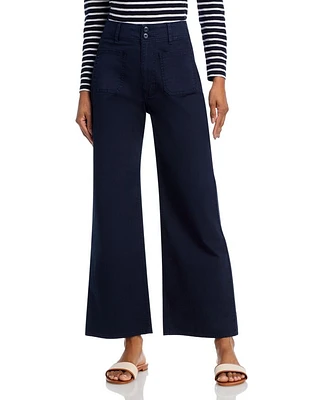 Grant High Rise Cropped Wide Leg Jeans Navy