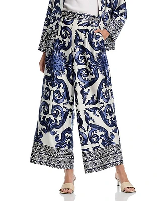 Damask Print Pants