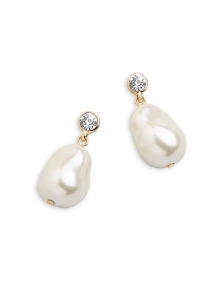 Myra Imitation Pearl & Glass Accent Drop Earrings