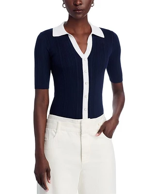Contrast Collar Sweater