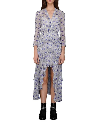 Rencala Floral Printed Midi Dress