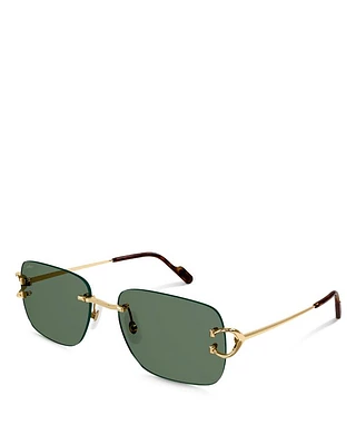 Signature C 24K Gold Plated Rimless Sunglasses