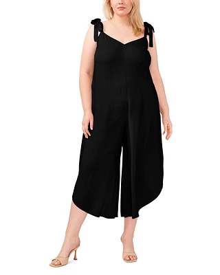 Cropped Tie Strap Jumpsuit
