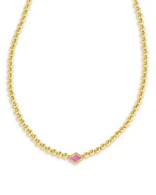 Abbie Mother of Pearl Beaded Choker Necklace, 13.5 - 17.5"