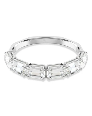 Millenia Octagon Crystal Bangle Bracelet in Rhodium Plated