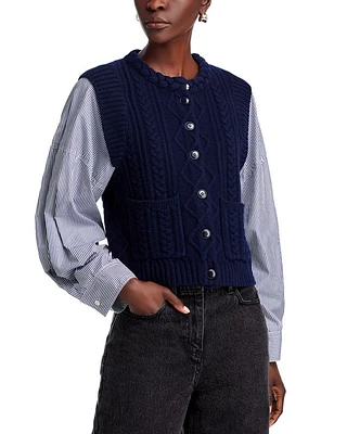 Caleb Mixed Media Sweater
