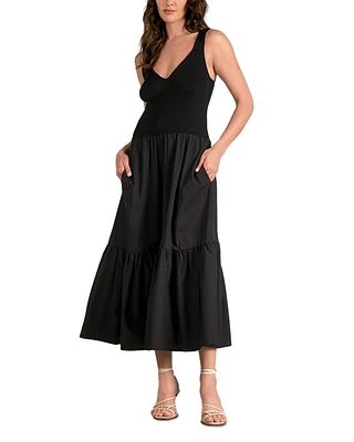 Mixed Media Tank Maxi Dress