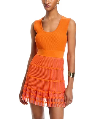 Sheer Knit Mini Dress