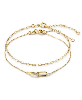 - Gold Bracelet Set - Gold Link Bracelet Set