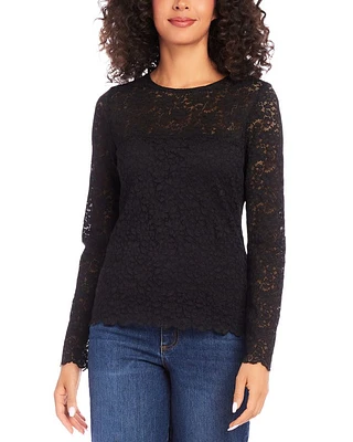Scalloped Lace Top