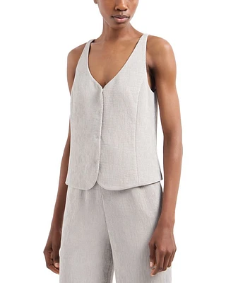Fluid Cannette Ribbed Blazer Vest