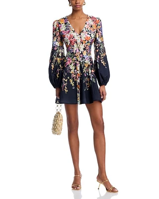 Floral Print Mini Dress - Exclusive