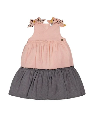 Girls' Tiered Dress with Bows - Little Kid