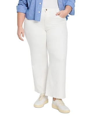 Weekend High Rise Ankle Wide Leg Jeans Paper White